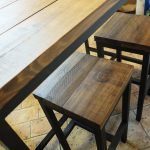 mesa madera hierro