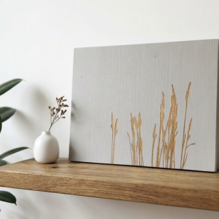 cuadro madera decorativo floral