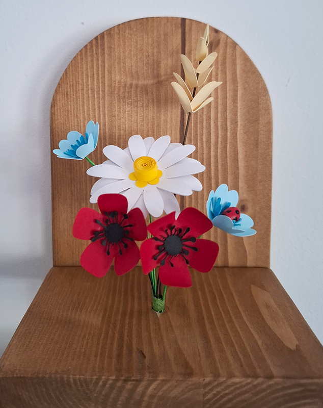 Balda madera con flores - Imagen 7