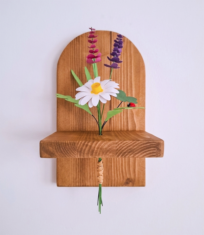 ramillete flores de papel