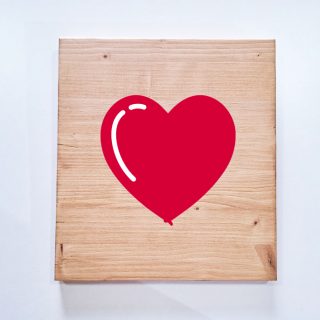 cuadro madera corazon