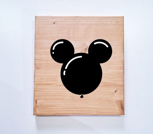 cuadro madera mickey mouse globo