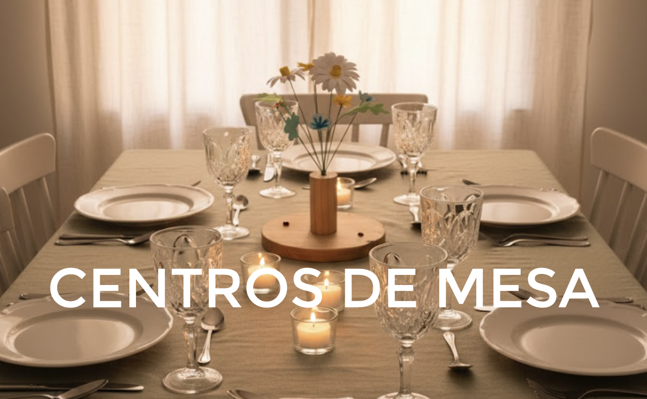 centros de mesa en madera