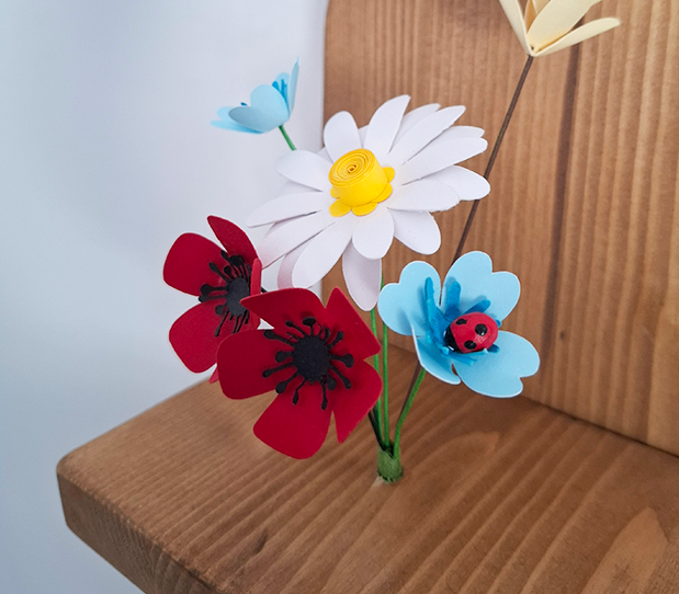 flores de papel decoración