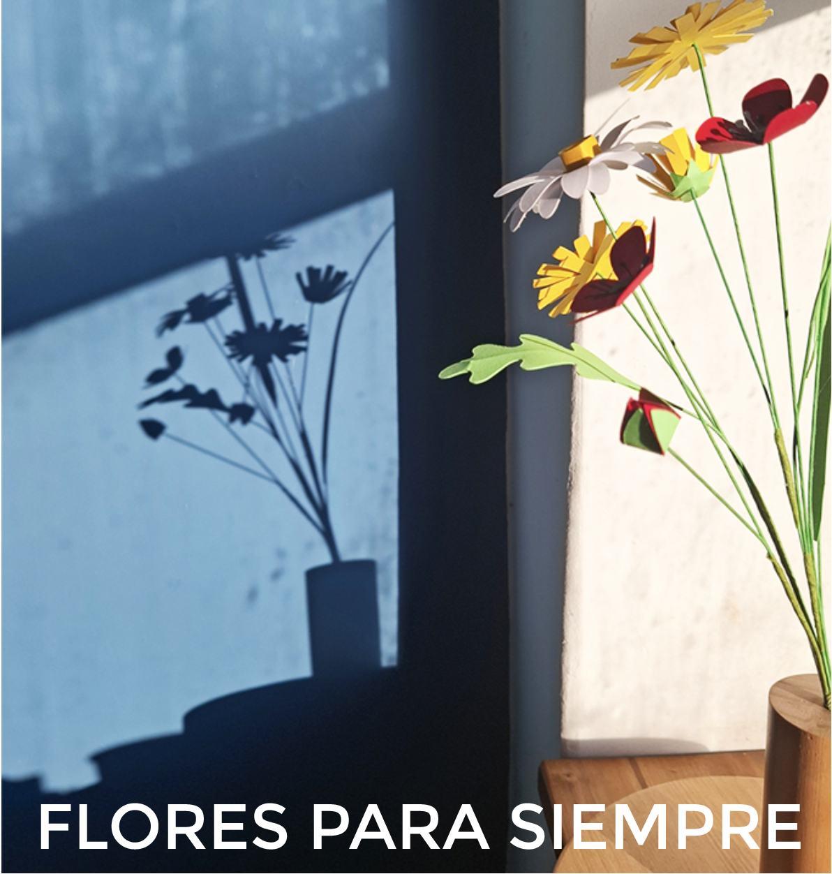 flores de papel para siempre